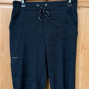 Healing Hands Black Camouflage Drawstring Pants